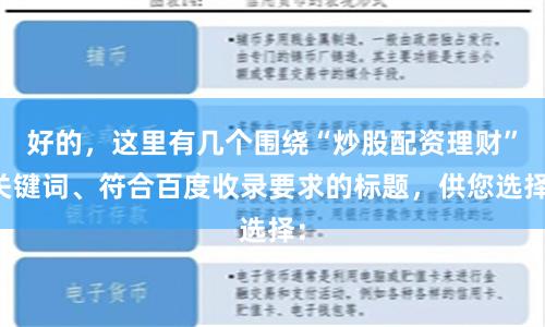 好的，这里有几个围绕“炒股配资理财”关键词、符合百度收录要求的标题，供您选择：